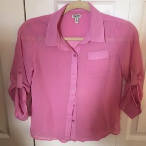 Kids pink sheer blouse